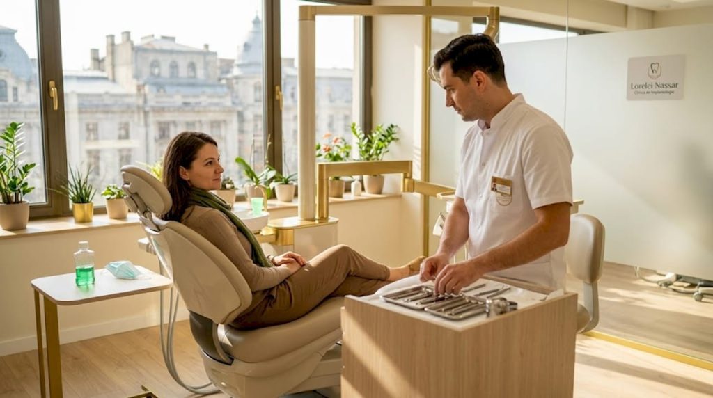 Anxietate dentară: soluții moderne și terapii eficiente 1 Atmosferă relaxantă pentru pacienți într-un cabinet stomatologic modern și primitor