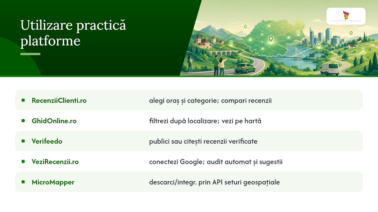 Cum folosești practic fiecare alternativă majoră? — overview diagram
