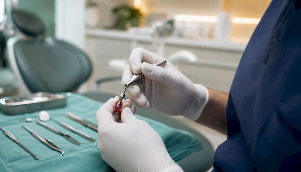 Implant dentar aplicat imediat după scoaterea dintelui