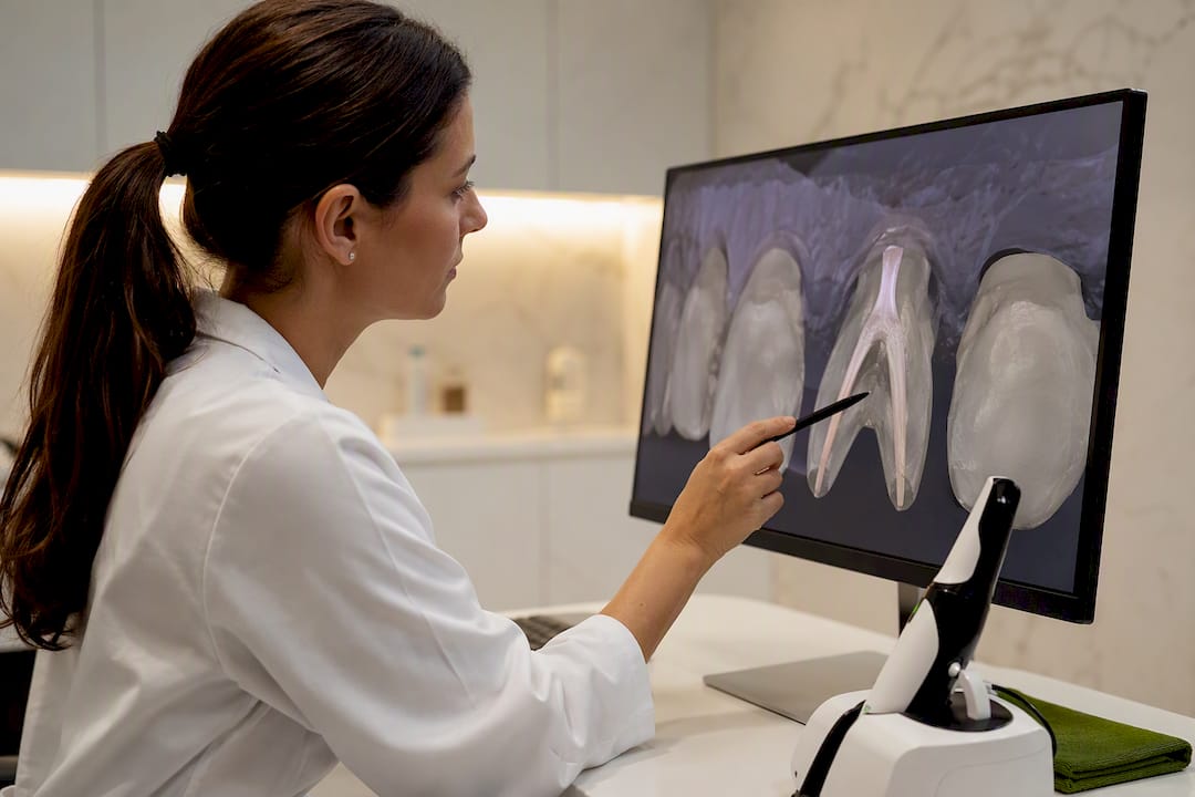 Evaluare 3D a unui dinte tratat endodontic